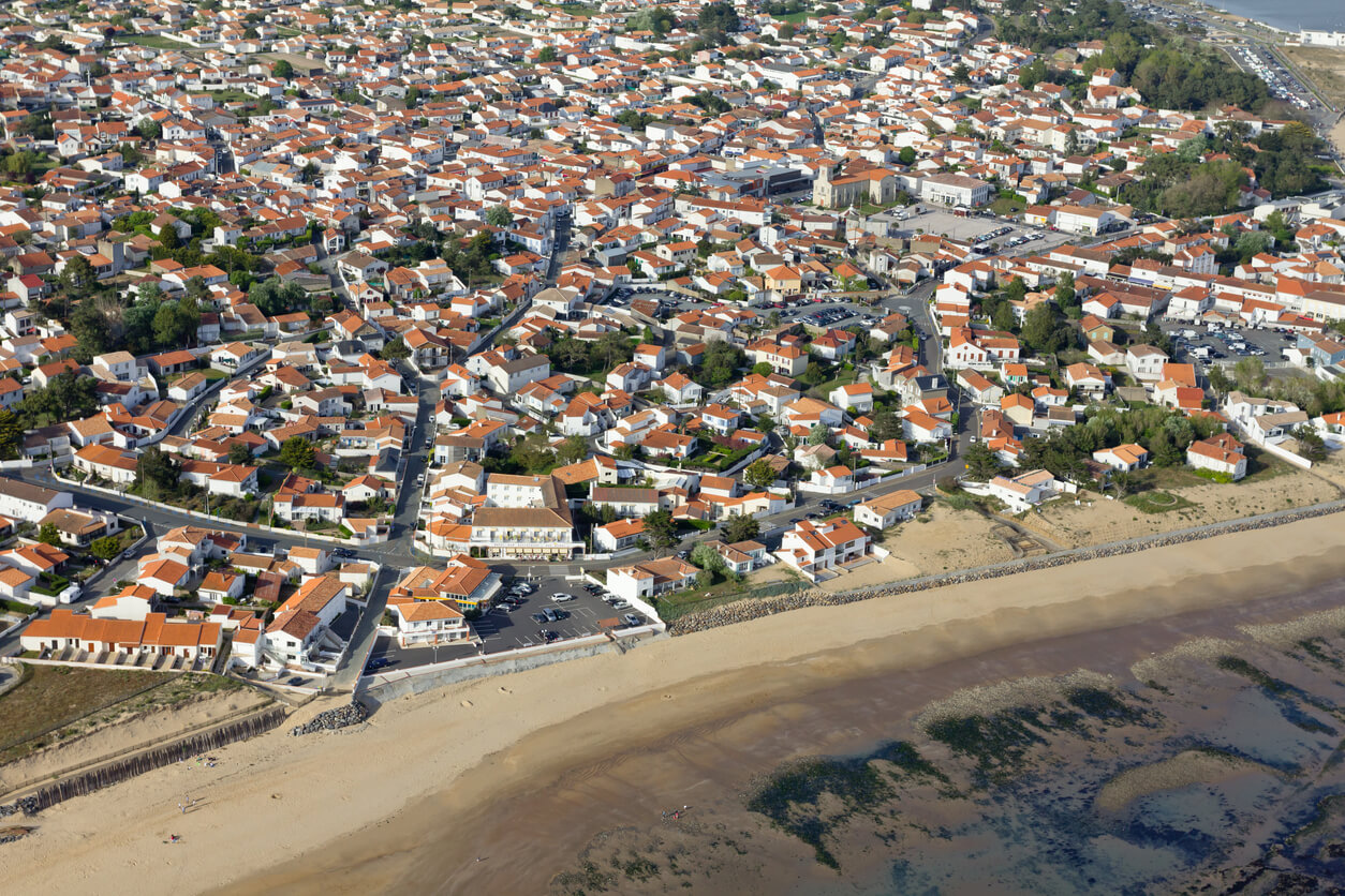 La Tranche-sur-Mer : La Tranche-sur-Mer vue du ciel
