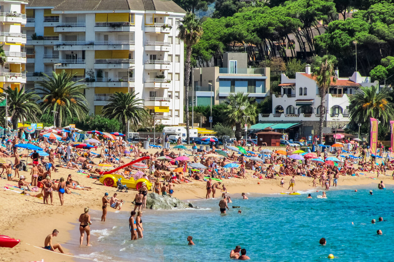 Lloret de Mar : Plage à Lloret de Mar en Espagne